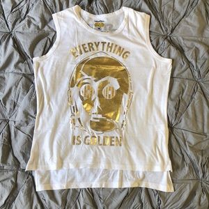 Gold C3PO Star Wars top